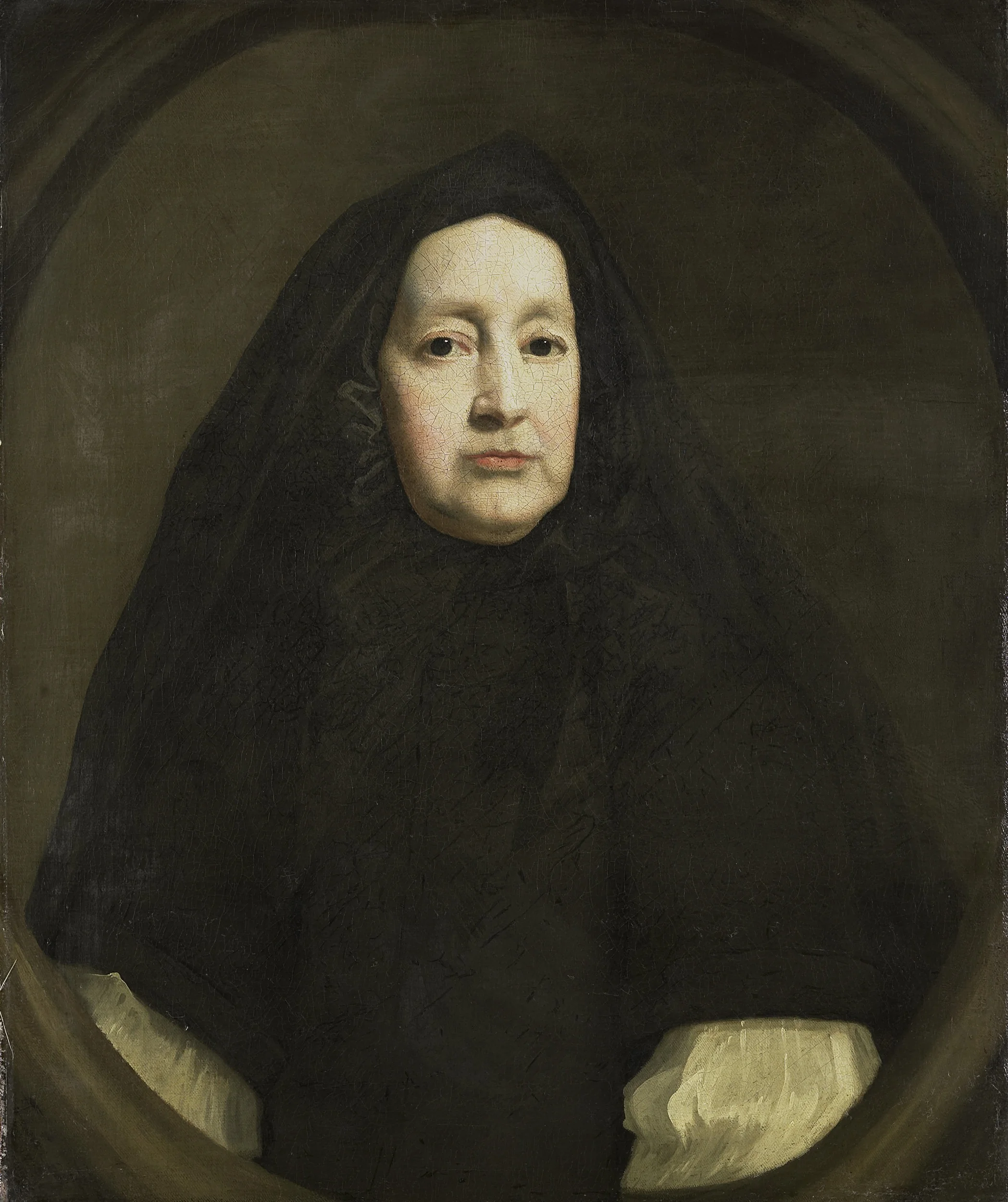 Portrait of Katharine Elliot (died 1688), Dresser of Duchess Anne of York and First Woman of the Bedchamber of Queen Mary of Modena, the first and second Wives of James II of England, respectively, detail