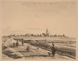 Giesing, by Wilhelm von Kobell, ink, 1818