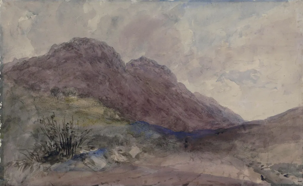 Distant Hills, by David Cox, watercolor, 1850
