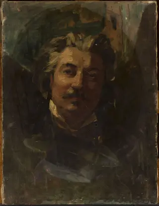 Portrait of Cyprian Godebski, by Luis Ricardo Falero, oil, 1883