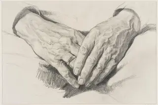 Study of Hands, by Wilhelm Leibl, 1864