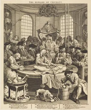 The Reward of Cruelty, by William Hogarth, ink, 1751