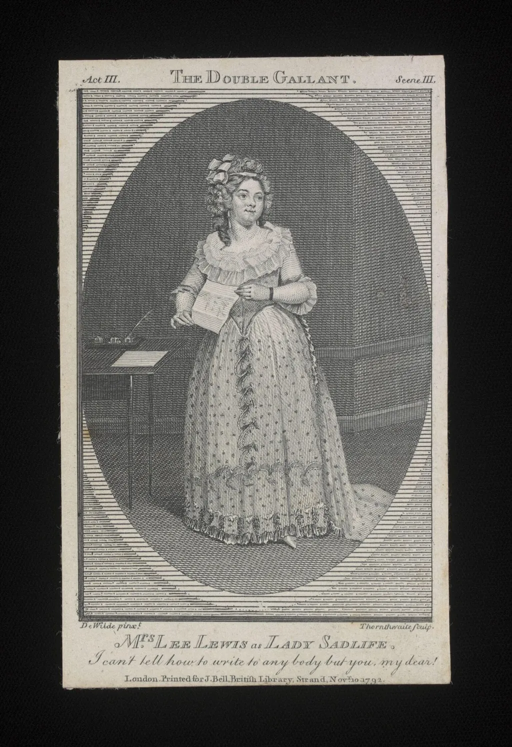 Mrs Lee Lewis as Lady Sadlife, by James Thornthwaite, 10
