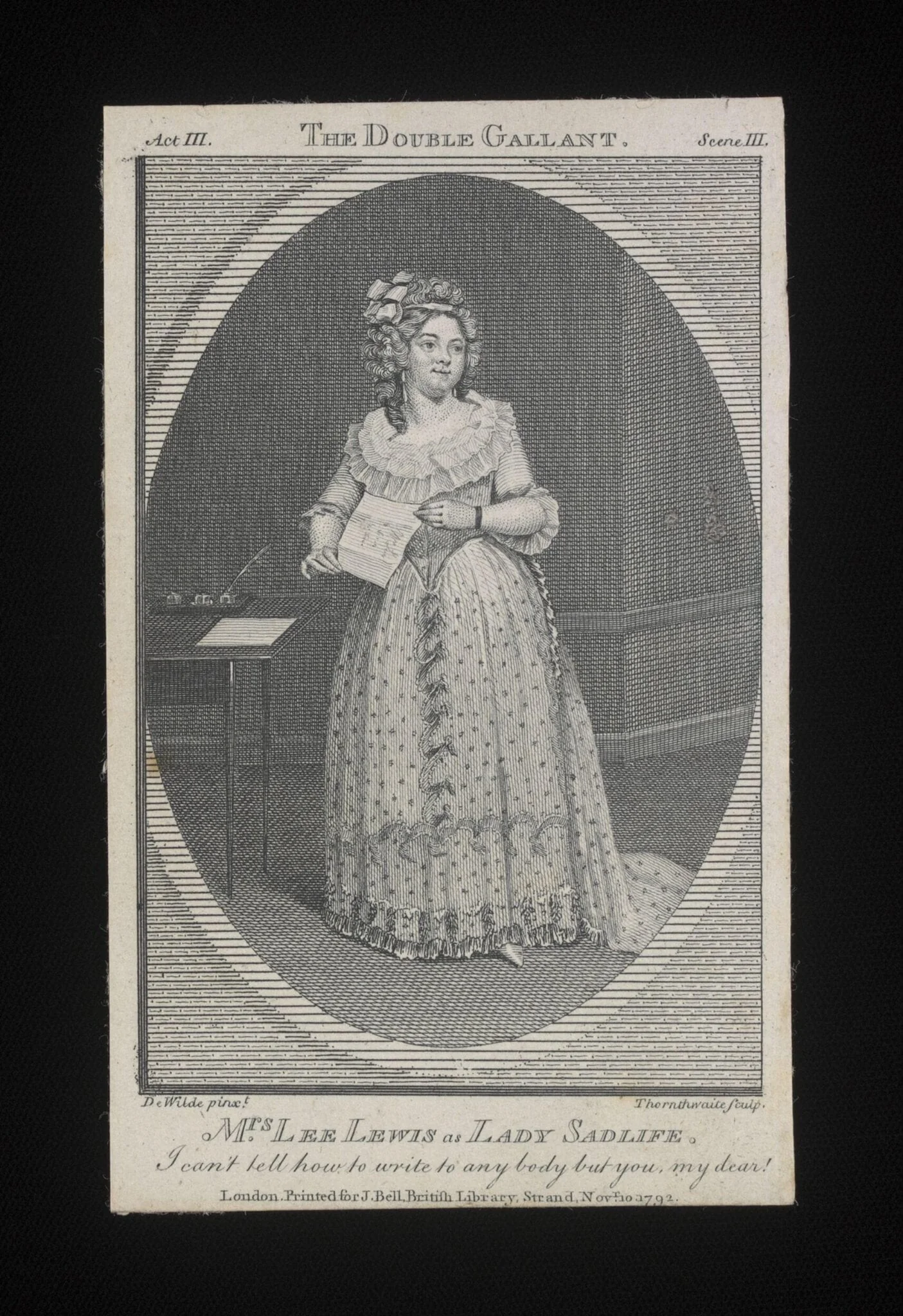 Mrs Lee Lewis as Lady Sadlife, detail