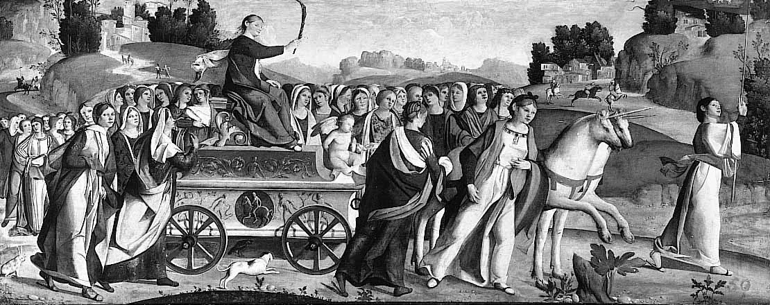 Triumph of castity, detail