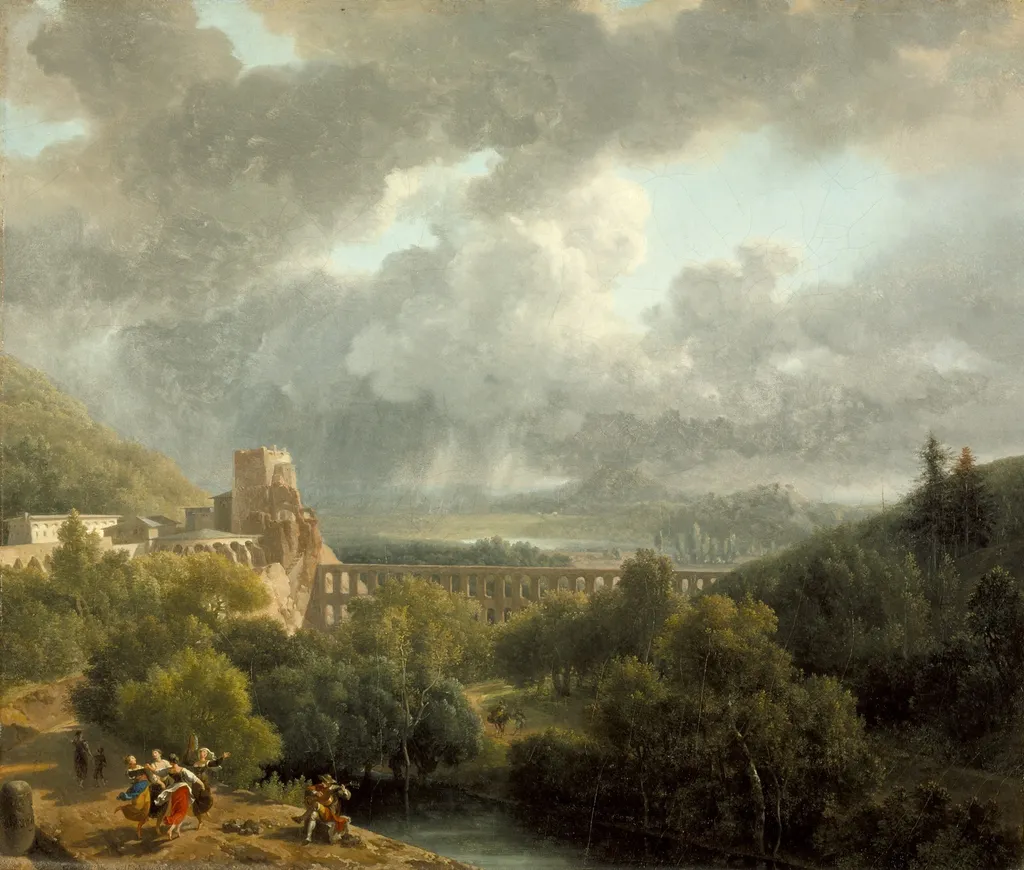 Landscape with an Aqueduct, by Nicolas-Antoine Taunay, unspecified, 1810