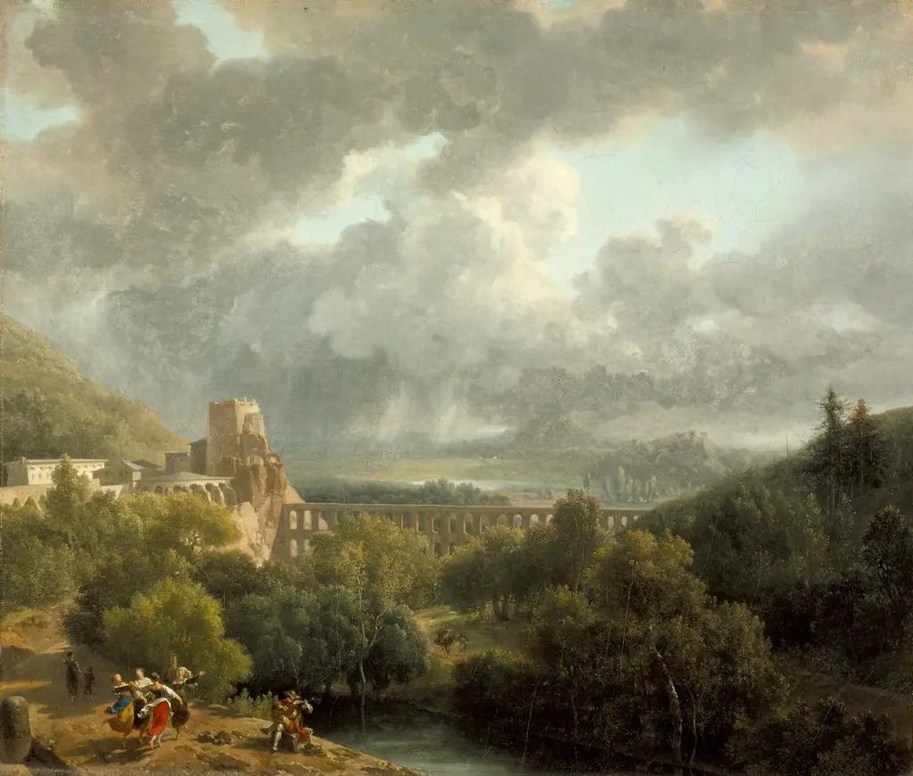 Landscape with an Aqueduct, by Nicolas-Antoine Taunay, unspecified, 1810