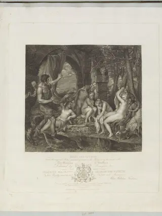 Diana and Actæon, by Peltro William Tomkins
