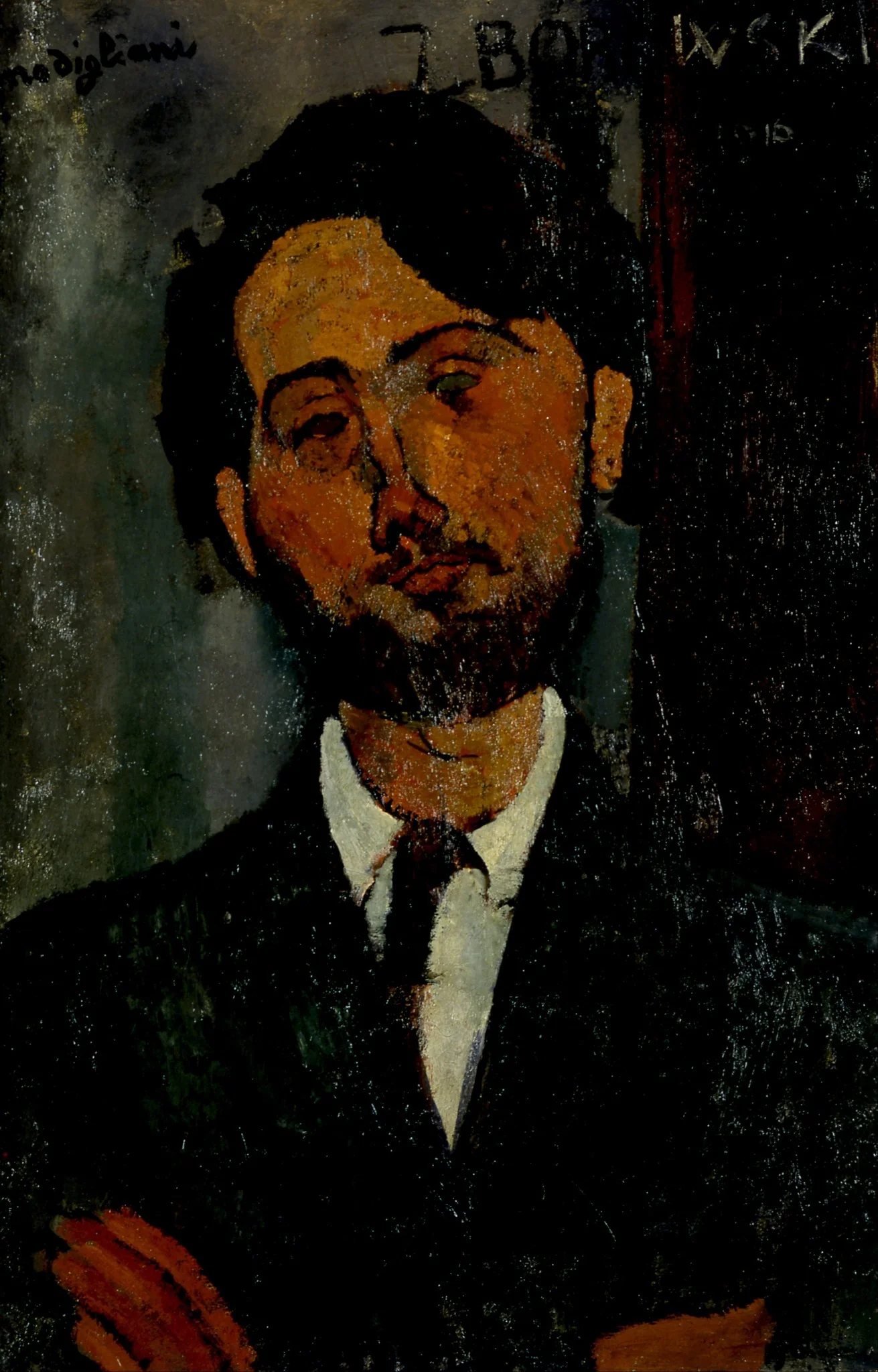 Portrait of Léopold Zborowski, detail