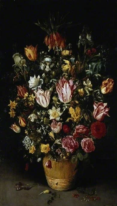 Tub of flowers, detail