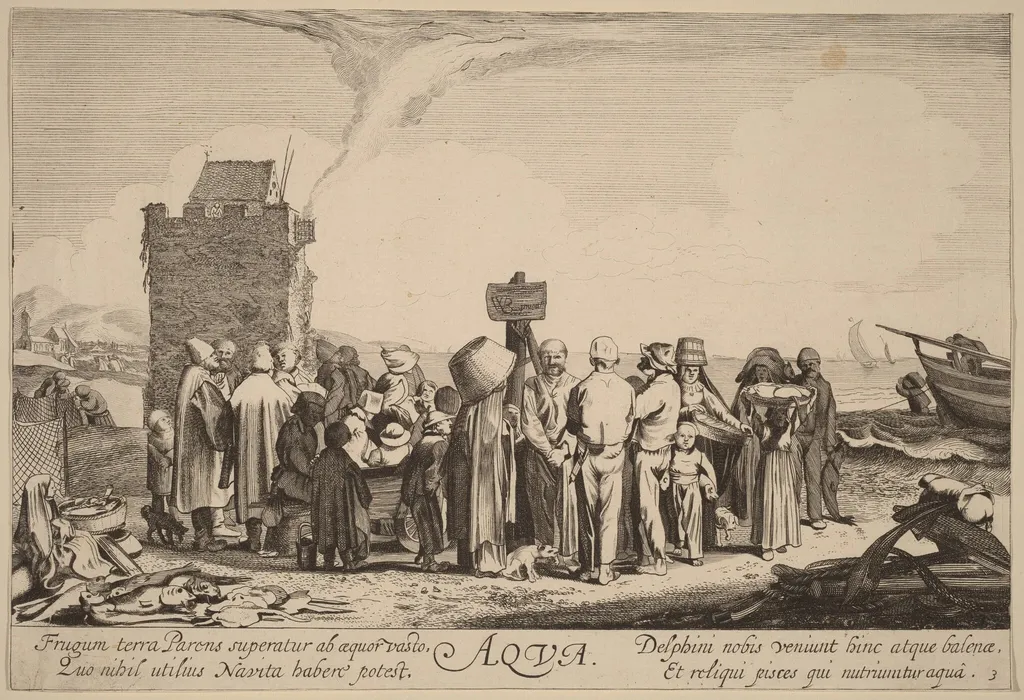 Water, by Velde, Jan van de, II, ink, 1617