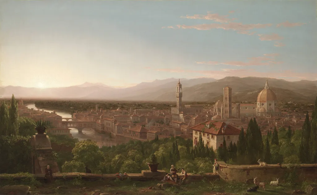 View of Florence, by Thomas Cole, oil, 1837