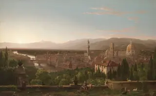 View of Florence, by Thomas Cole, oil, 1837