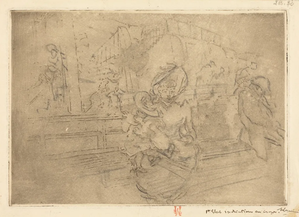 Departure for Greenwich (Depart pour Greenwich), by Auguste Louis Lepère, graphite, 1891
