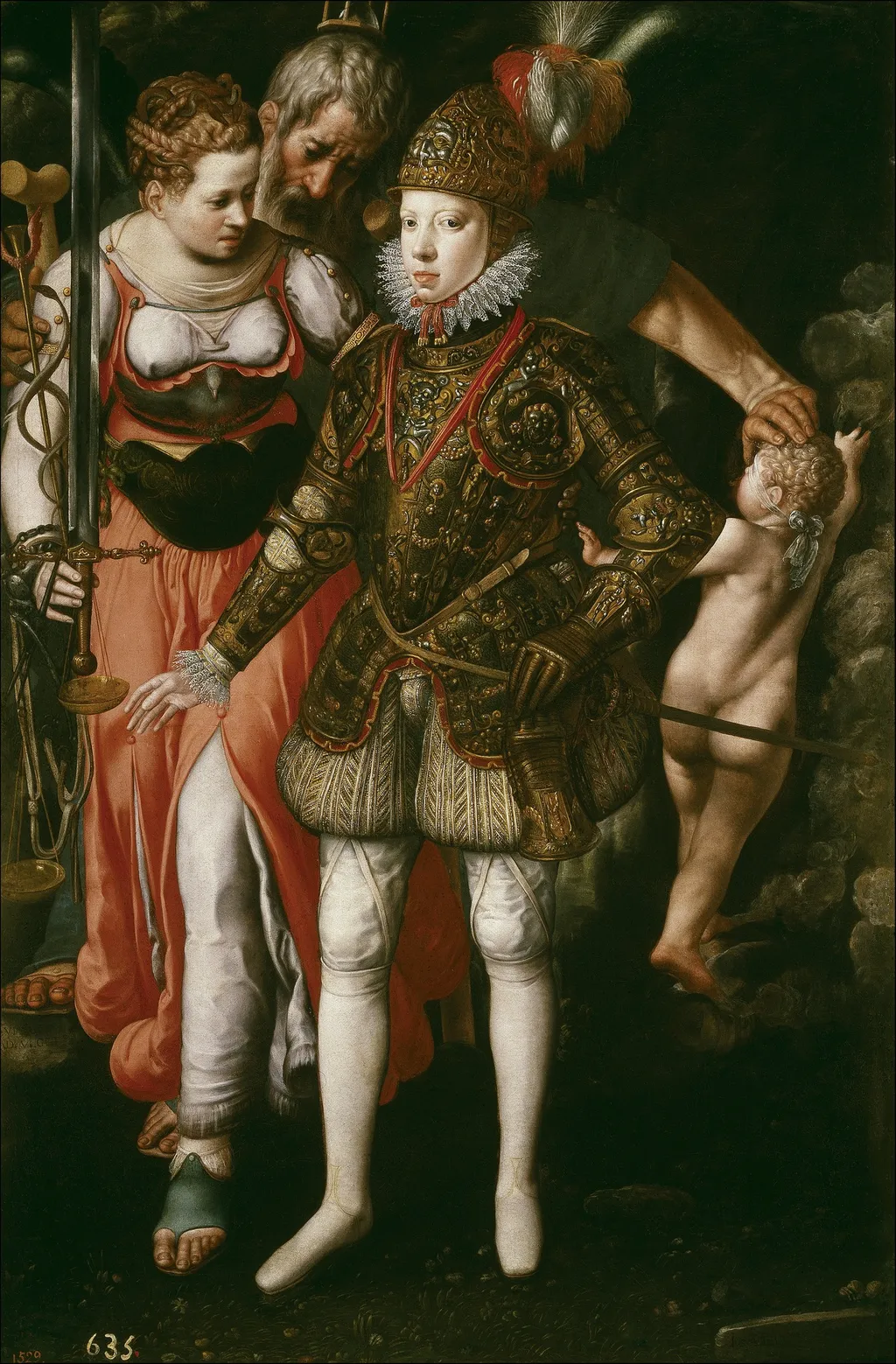 Allegory of the Education of Philip III, by Justus Tiel, oil