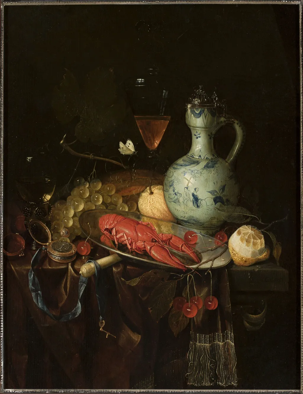 Still life with a watch, by Nicolaes van Gelder, oil, 1663
