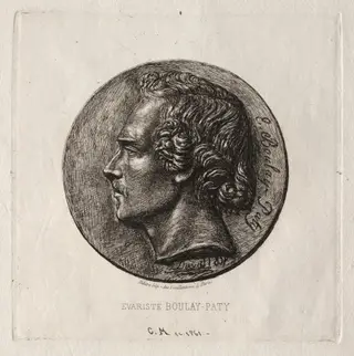 Evariste Boulay-Paty; a Poet, by Charles Meryon, 1861