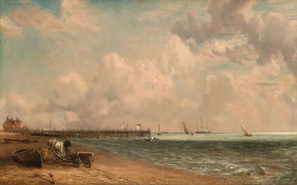 Yarmouth Jetty, by John Constable, oil, 1822