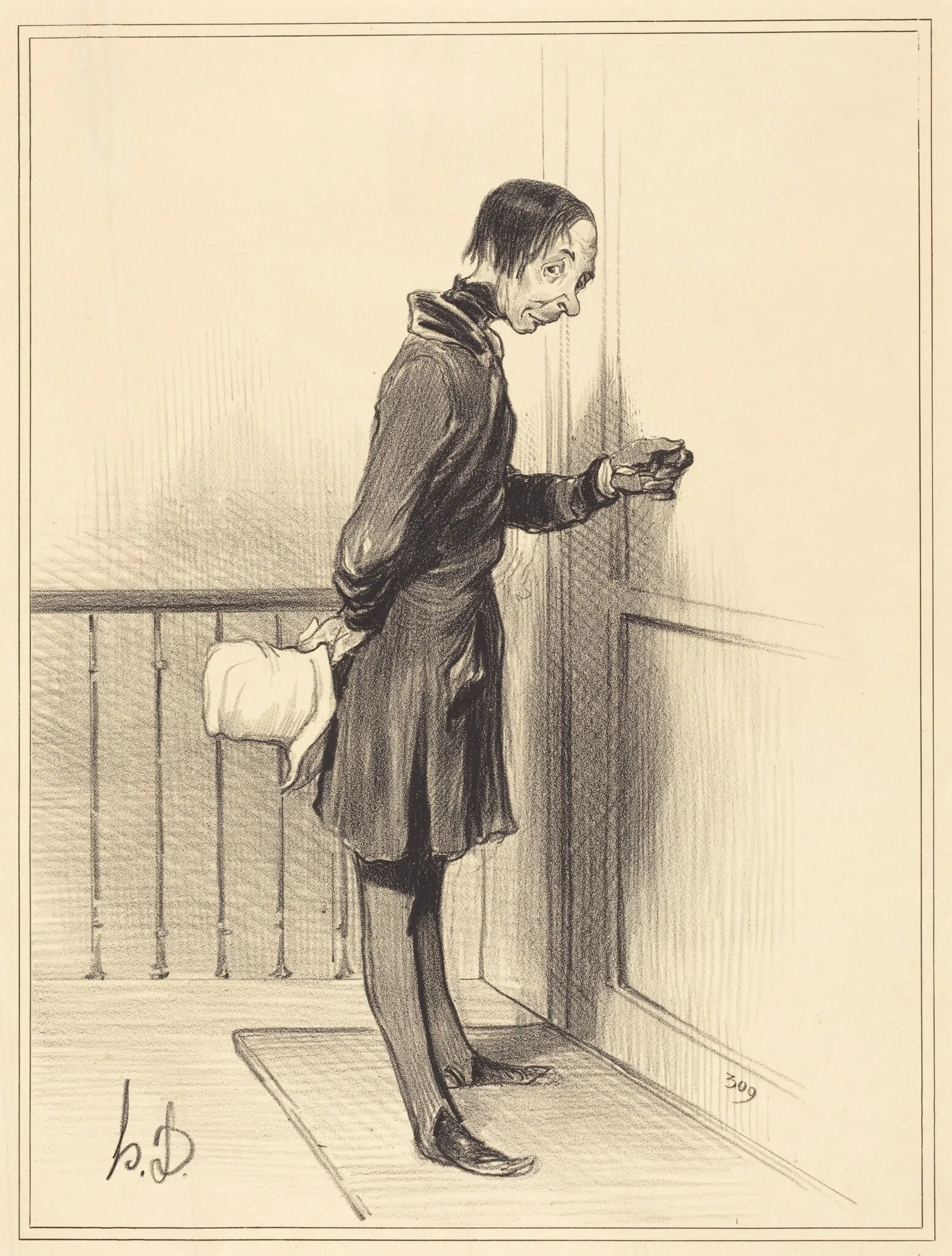 Le Mendiant a domicile, detail