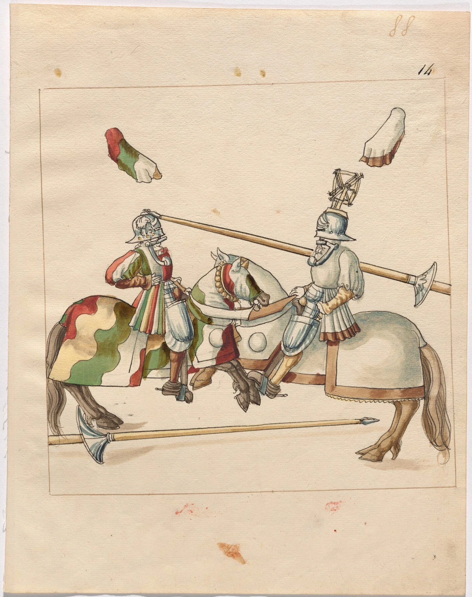 Mock Joust of War with Flying Shields and Without Bevors, detail