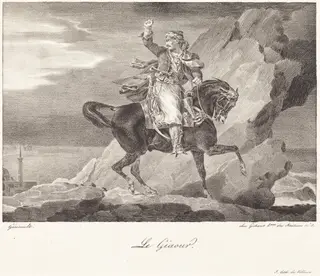 Le Giaour (The Infidel), by Théodore Géricault, ink, 1820