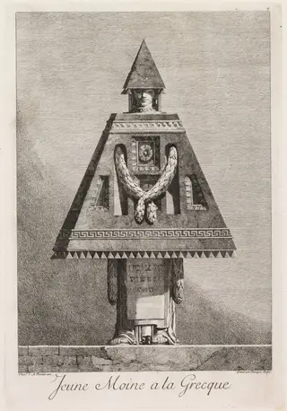 Young Monk in the Greek Style, Plate 9, by Benigno Bossi, 1771