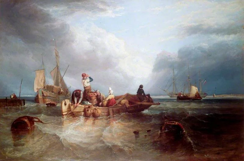 A Market Boat on the Scheldt, detail