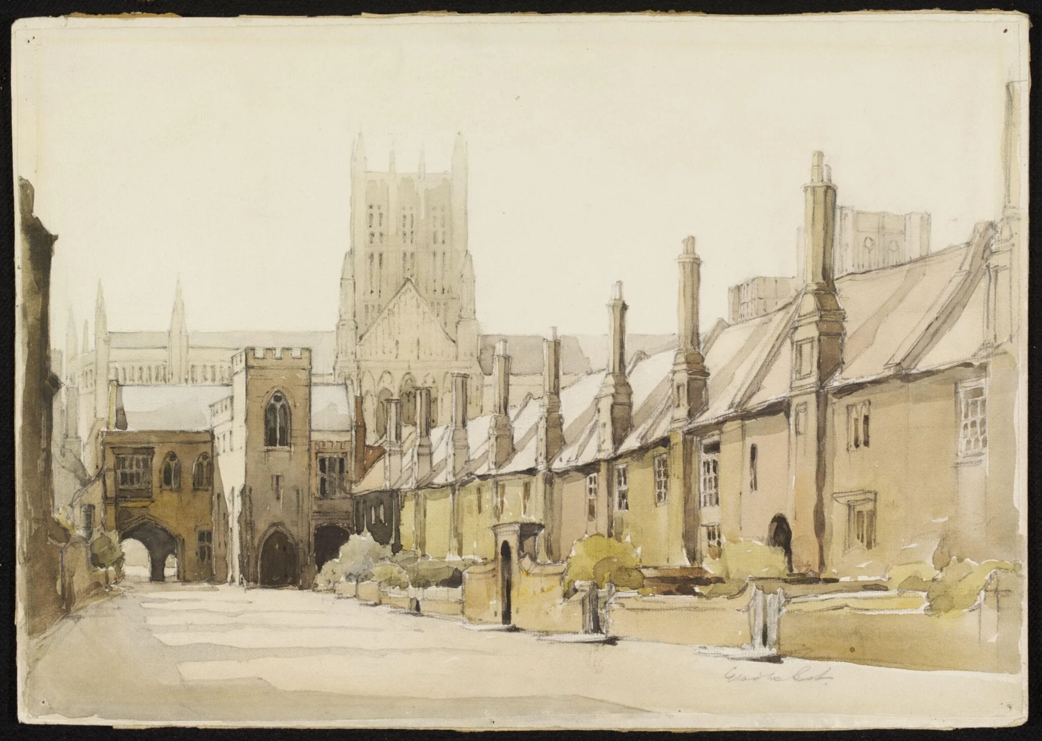 The Vicars' Close, Wells, detail