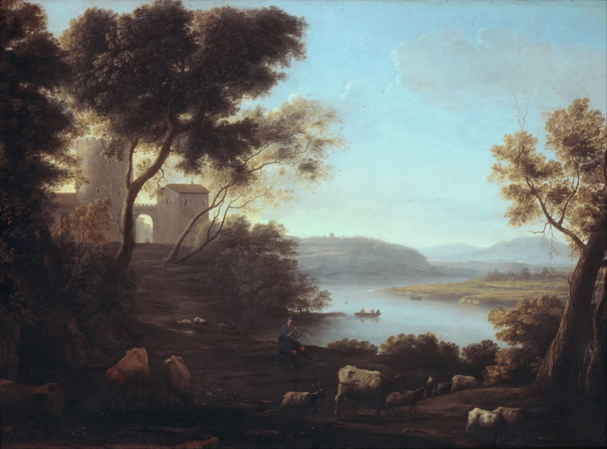 Pastoral Landscape: The Roman Campagna, detail