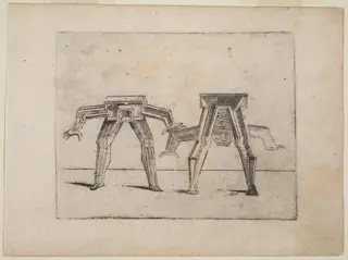 From "Bizzarie di varie Figure", by Giovanni Battista Bracelli, ink, 1624