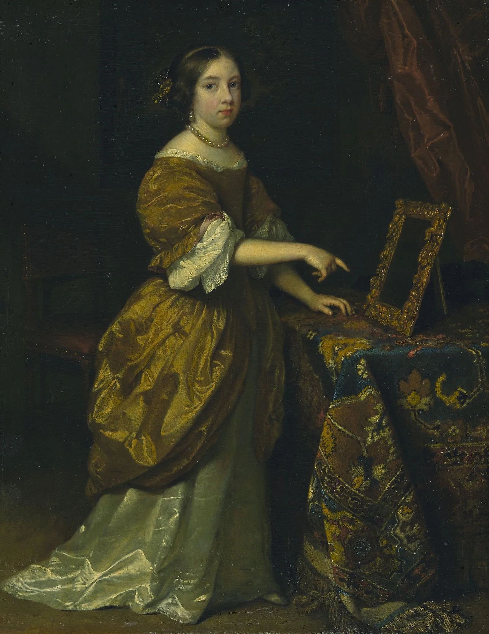 Girl Standing before a Mirror, detail