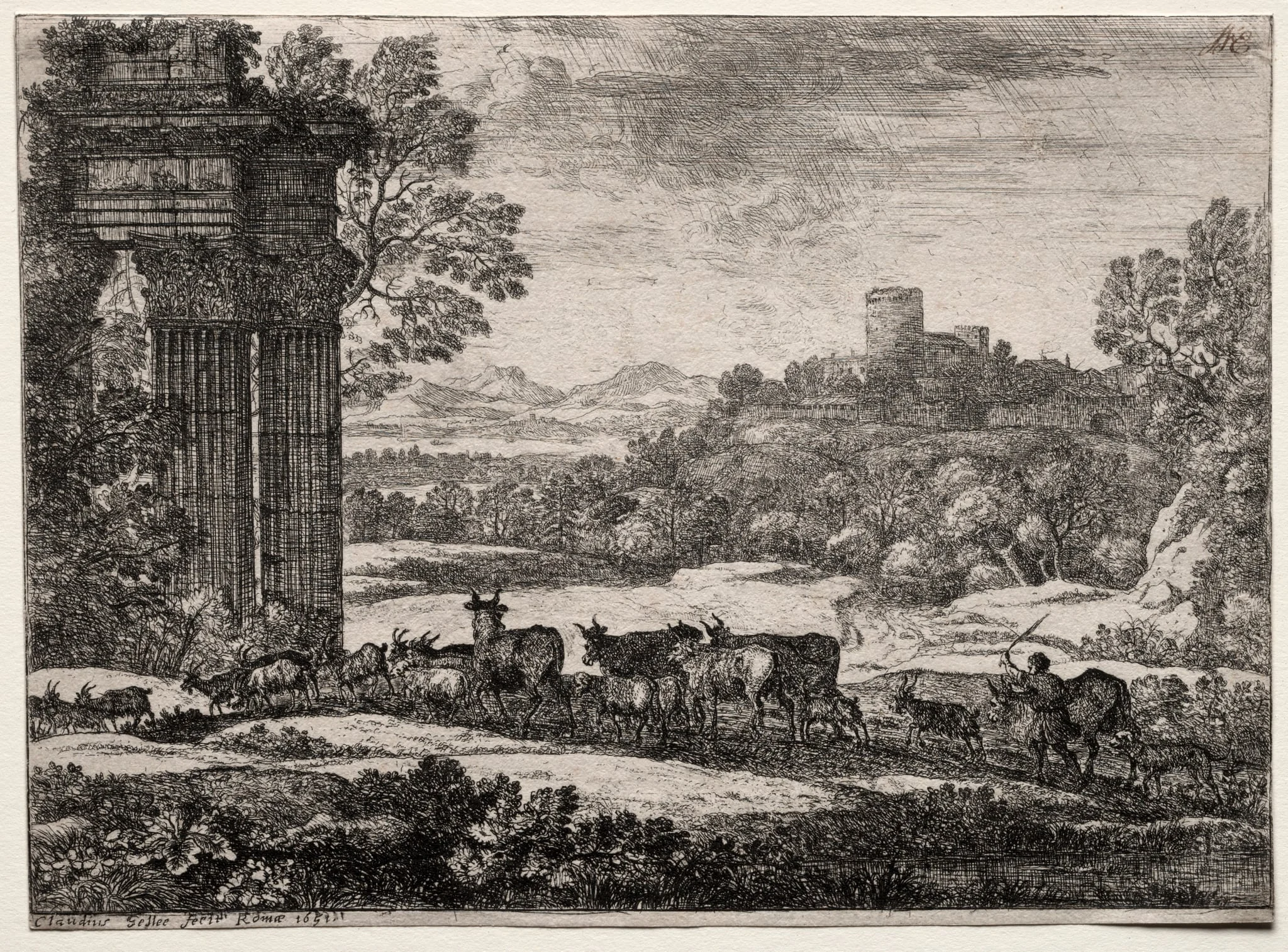 The Herd Returning in Stormy Weather, detail