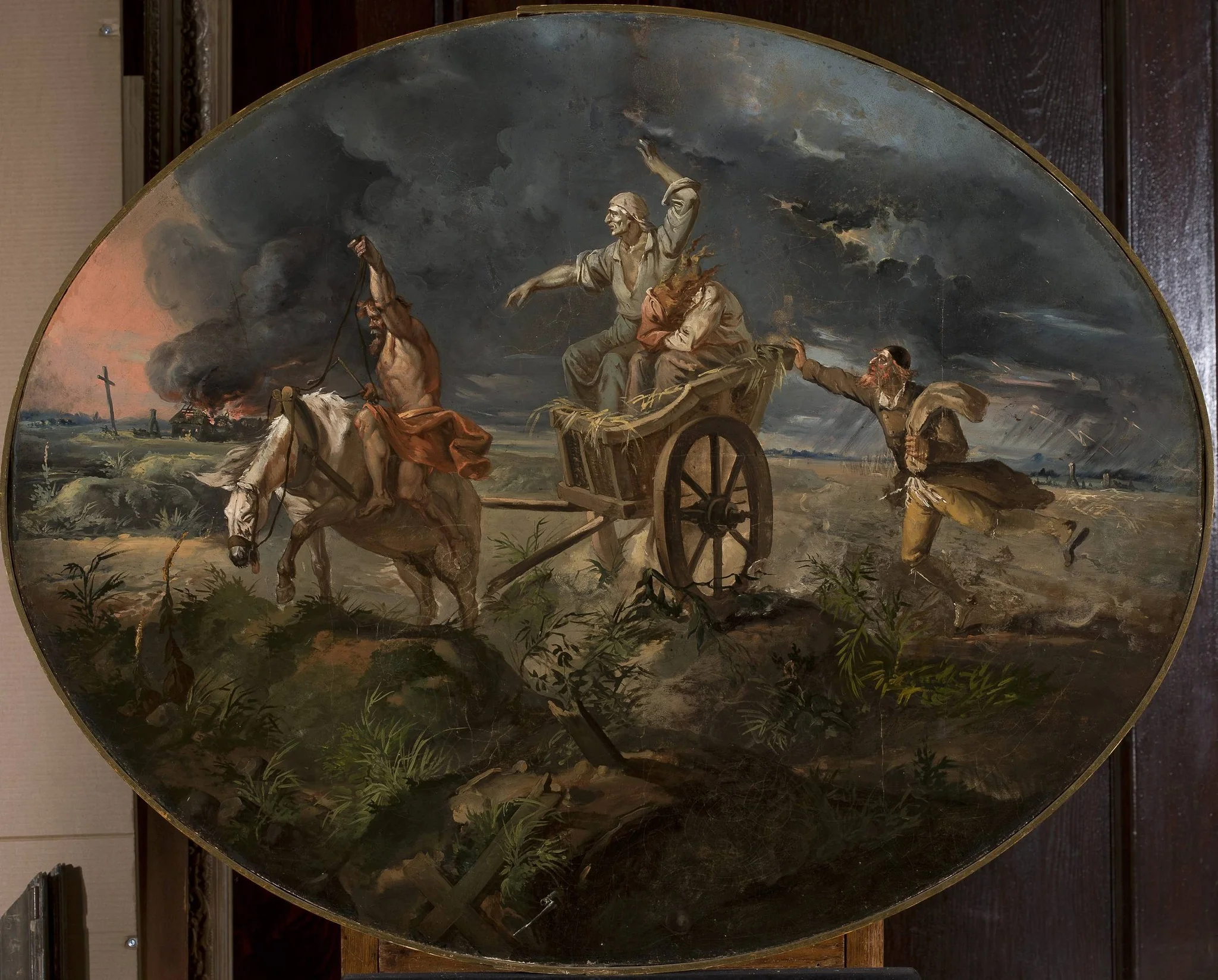 Symbolic scene – Poverty and misery come to see us, detail