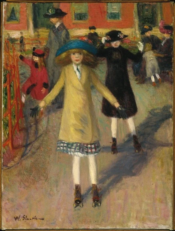 Children Rollerskating, detail
