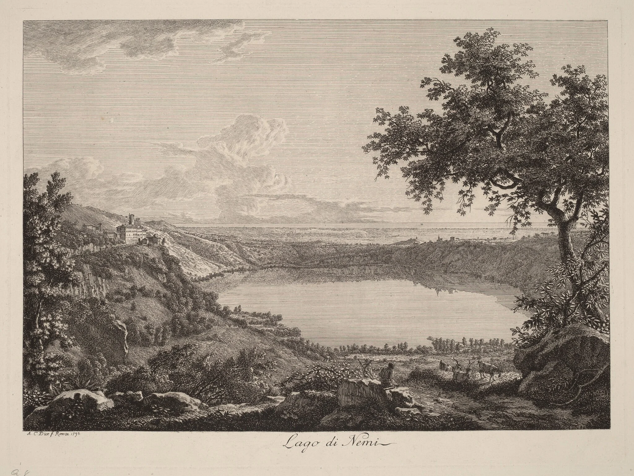 Lago di Nemi (Lake Nemi), detail