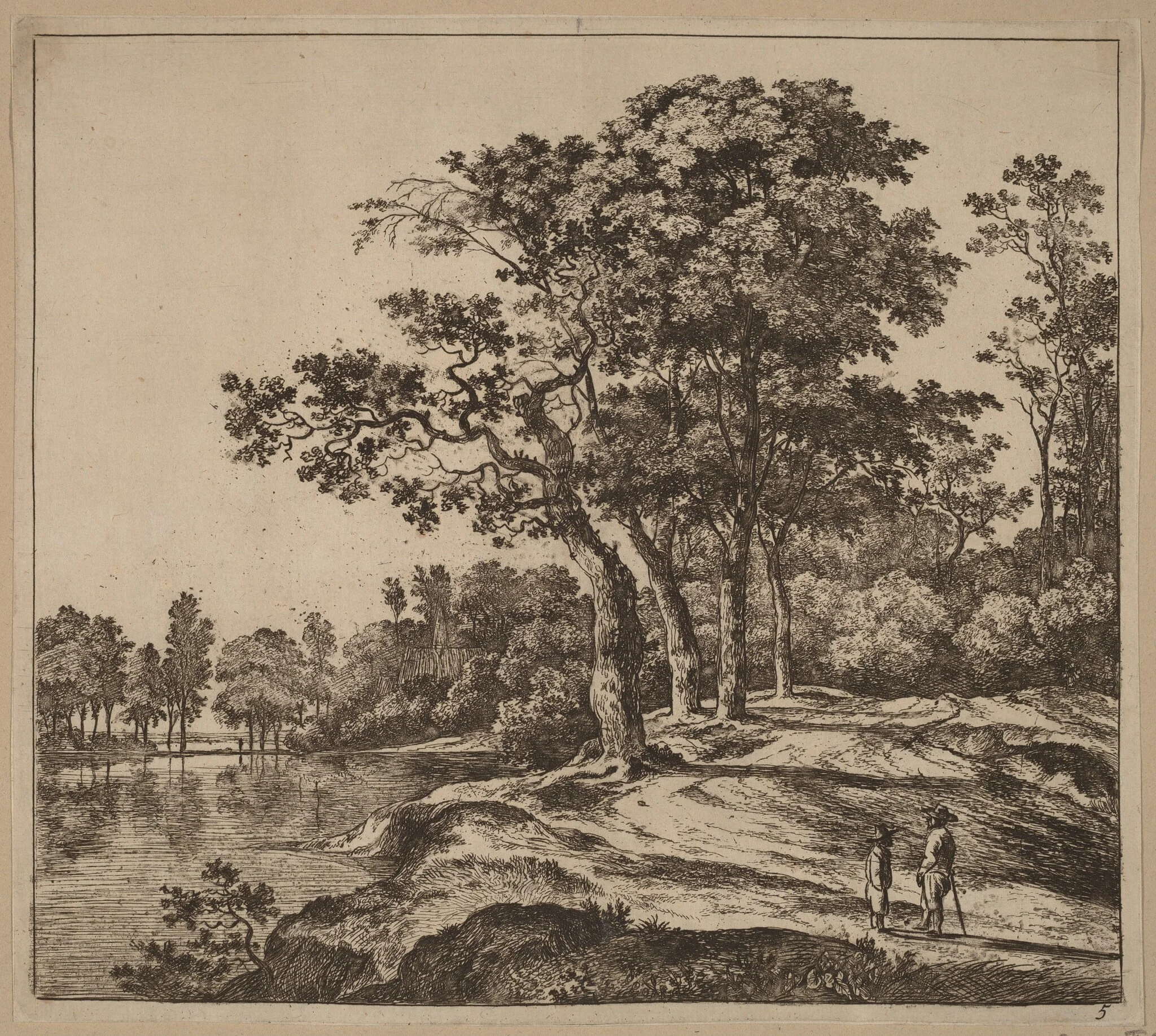 Landscape with Four Trees, detail