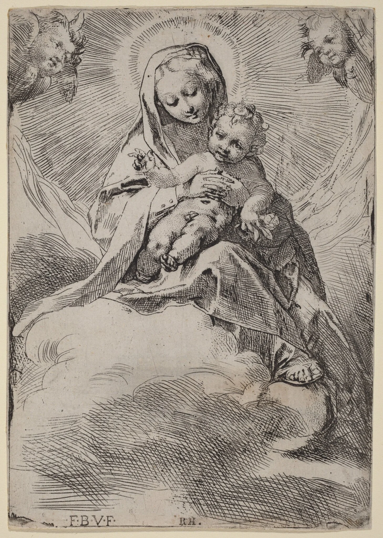 Madonna in the Clouds, detail