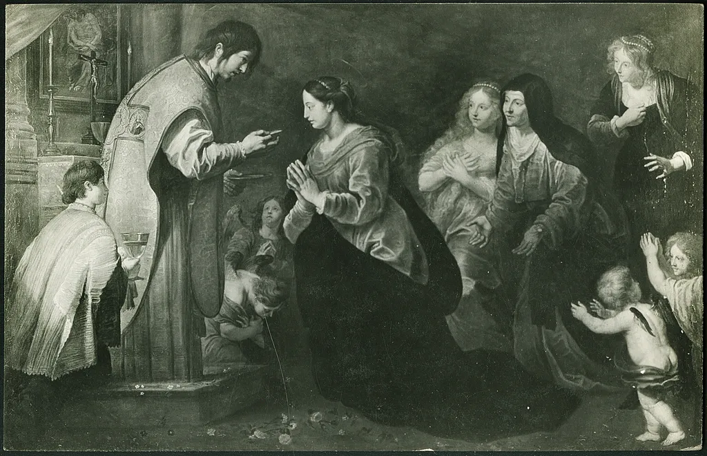 Mary receives her last communion from John the Evangelist, by Gerard Seghers, oil, 1630