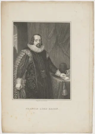 Francis, Lord Bacon, by Edward Scriven, ink, 1808