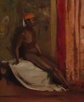 Seated African Woman, by Henri Regnault, oil, 1860