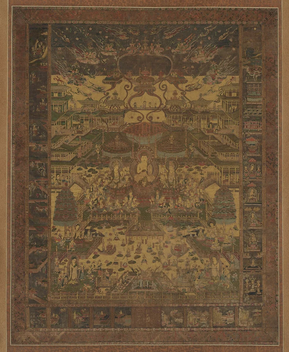 当麻曼荼羅図|Taima Mandala, detail