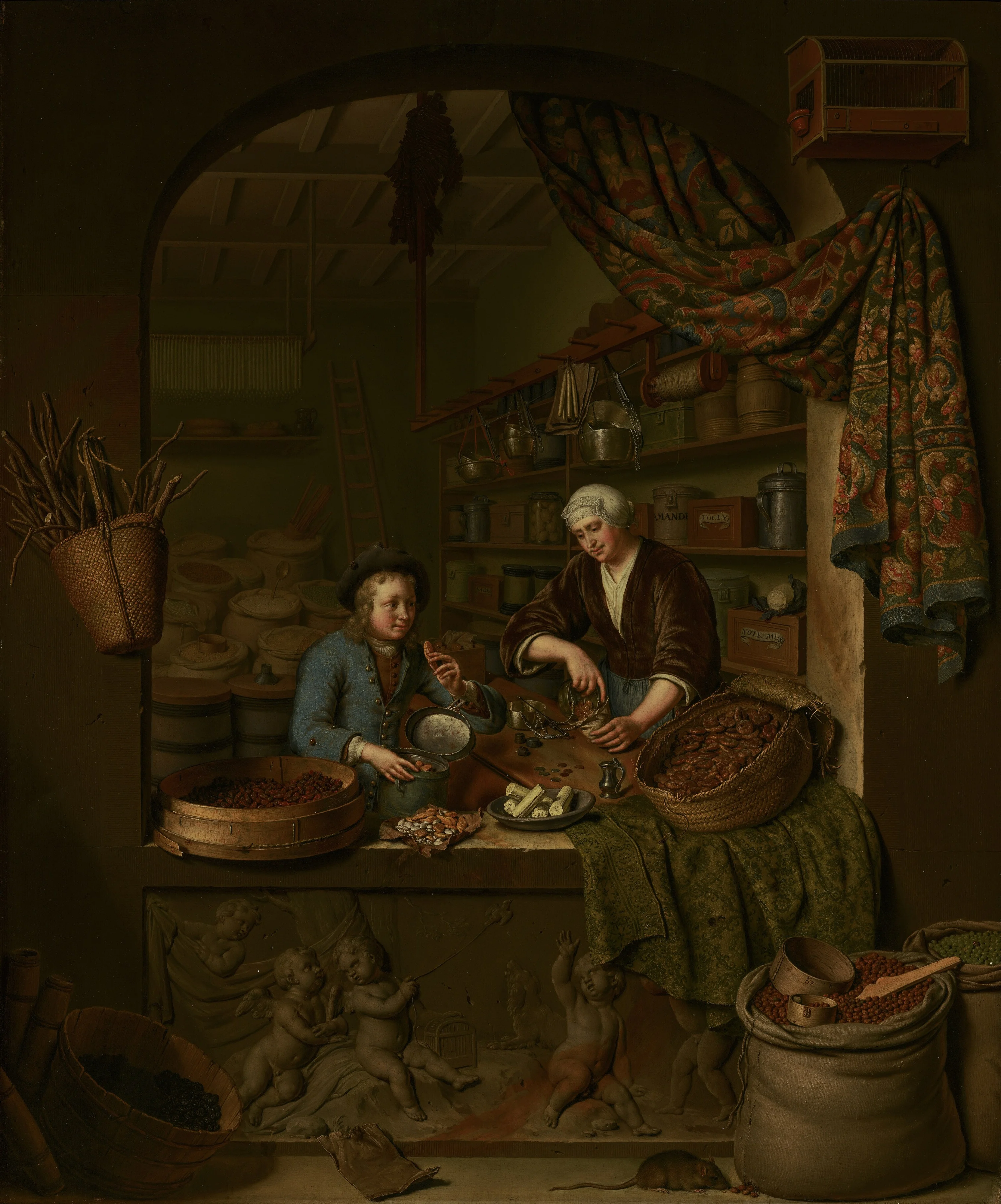 A Grocer's Shop, detail