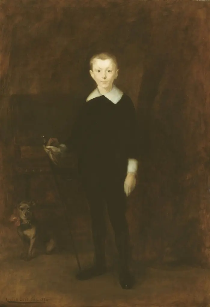 Portrait of a Boy, by Eugène Carrière, oil, 1894