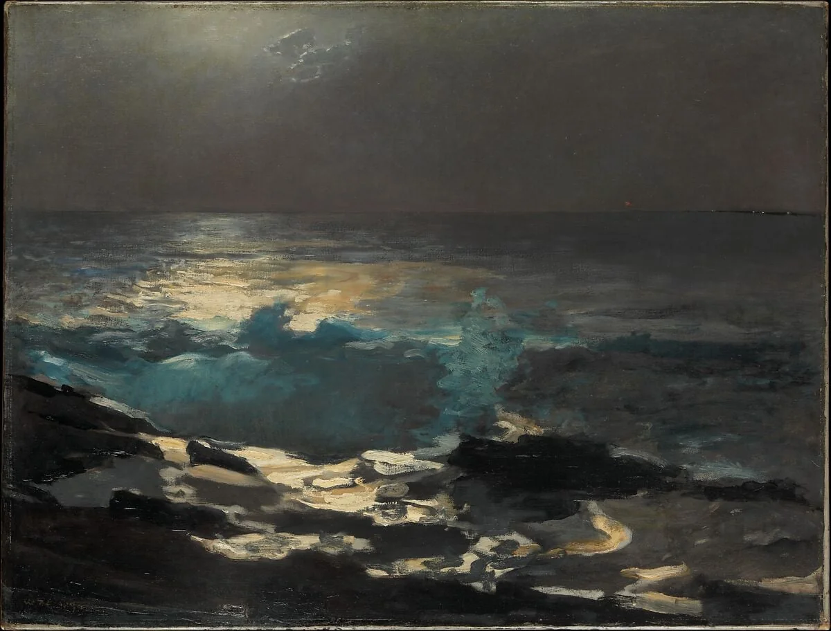 Moonlight, Wood Island Light, detail