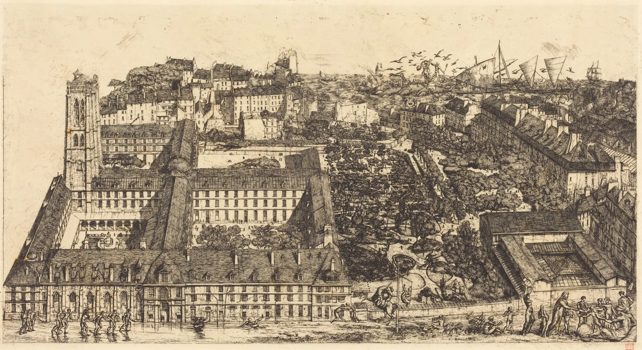 Collège Henri IV, Paris, ou Lycée Napoléon (Henry IV College or Napoleon School, Paris), detail
