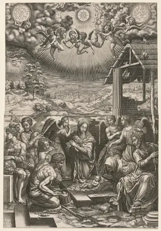 The Nativity, by Giorgio Ghisi, 1553