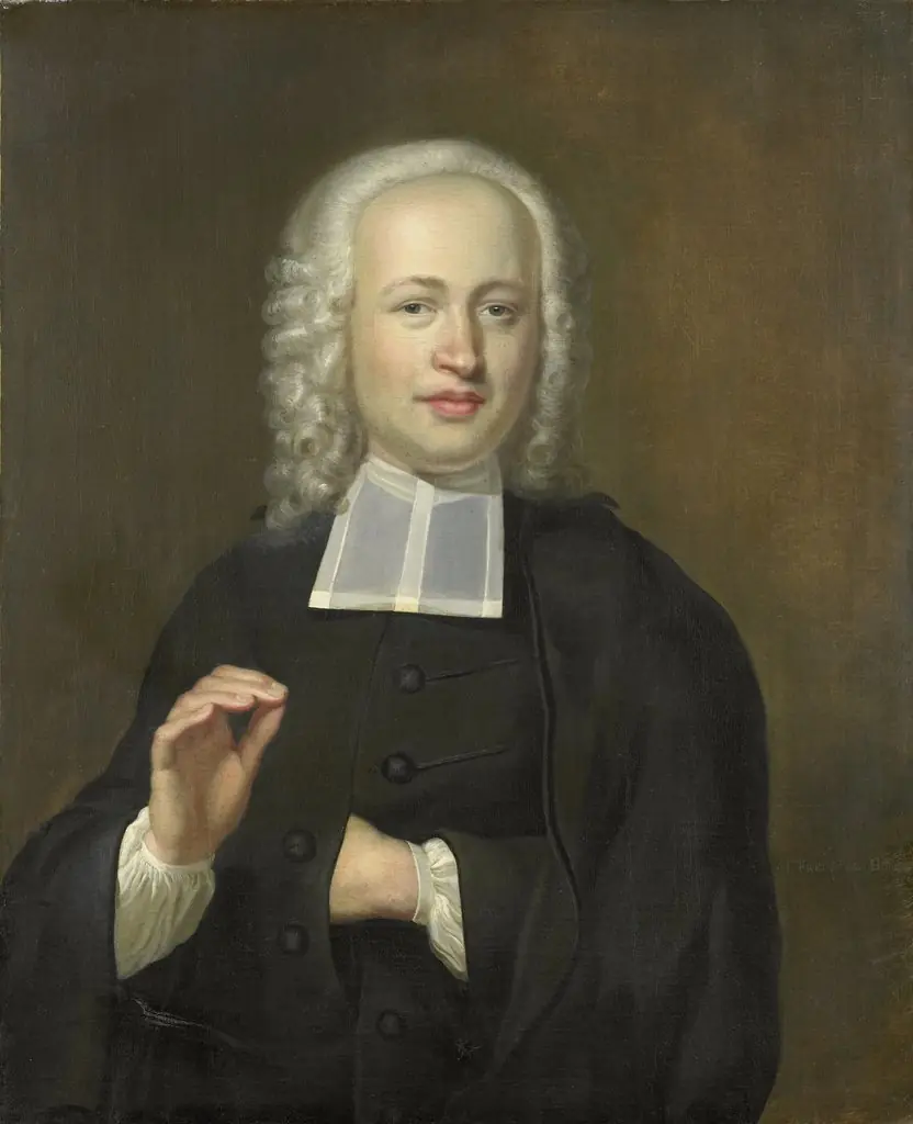 Portrait of Justus Tjeenk, one of the Founders of the Scientific Society of Zealand and Clergyman at Flushing, by Herman Frederik van Hengel, oil, 1756