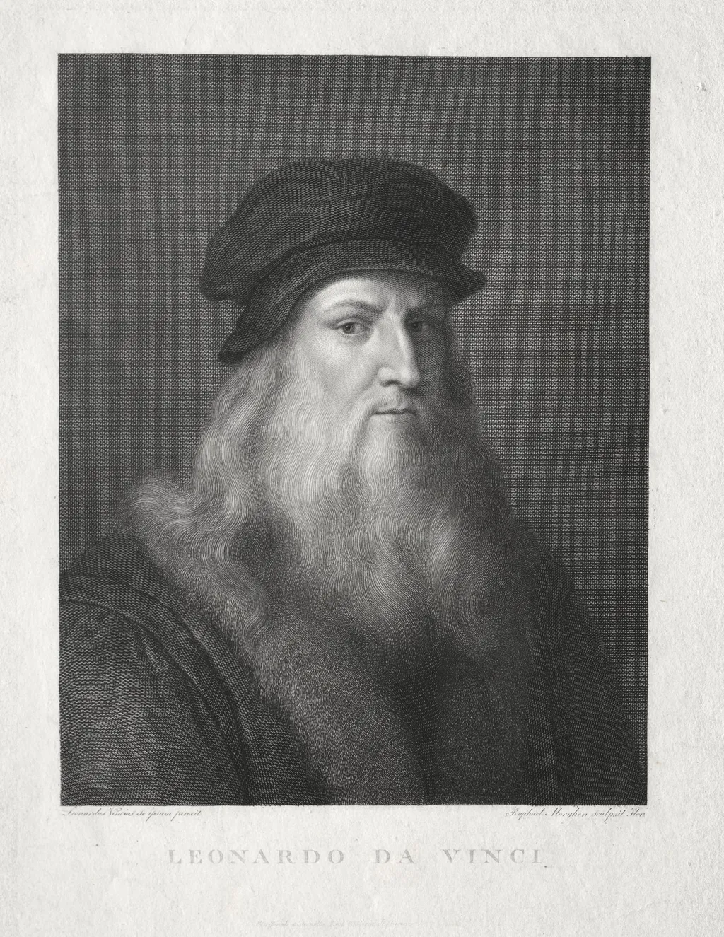 Leonardo da Vinci, by Raffaello Morghen, 1817