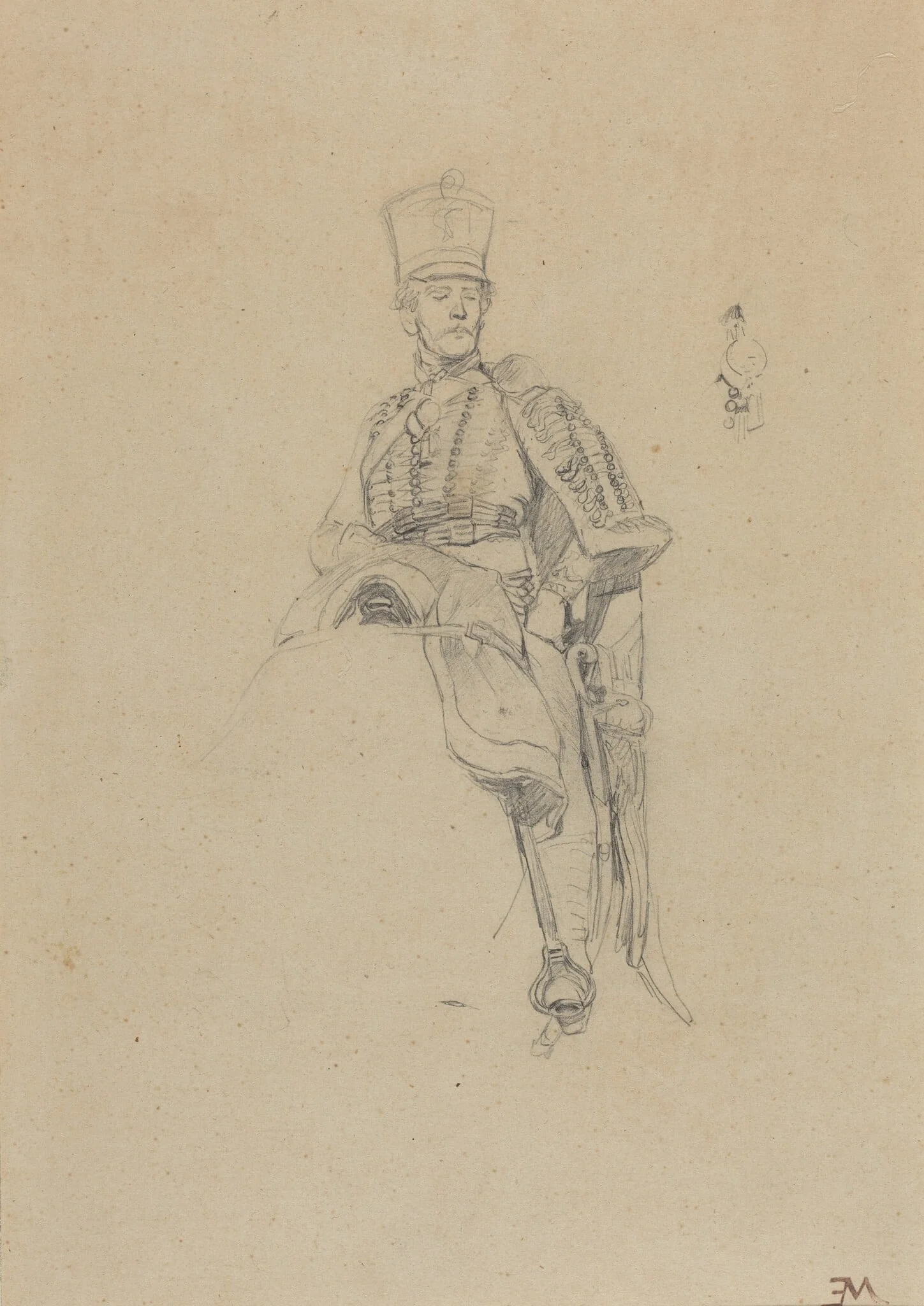 A French Hussar, detail