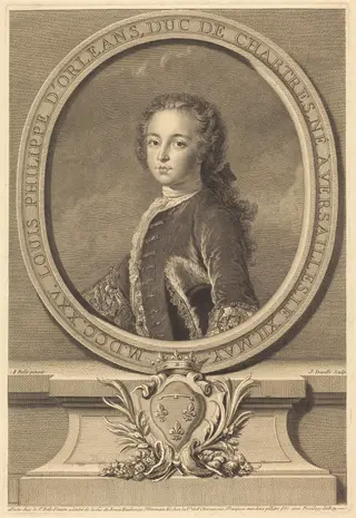 Louis Philippe d'Orléans, by Jean Daullé, ink, 1733